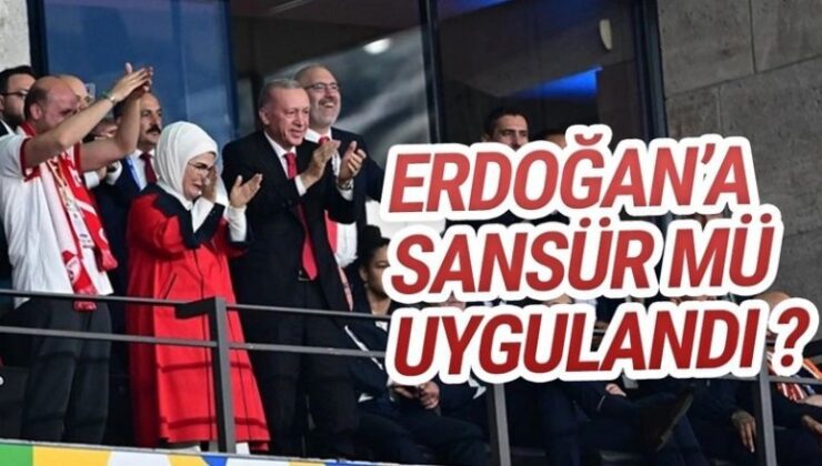 Türkiye maçında Erdoğan’a sansür mü uygulandı ?