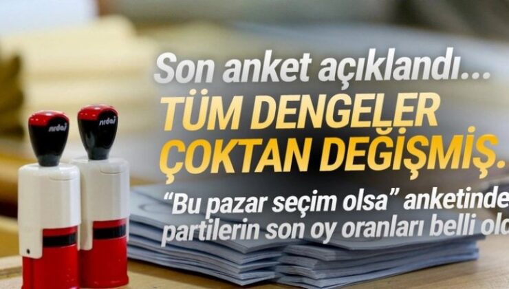 Bu pazar seçim olsa anketinin sonuçları açıklandı