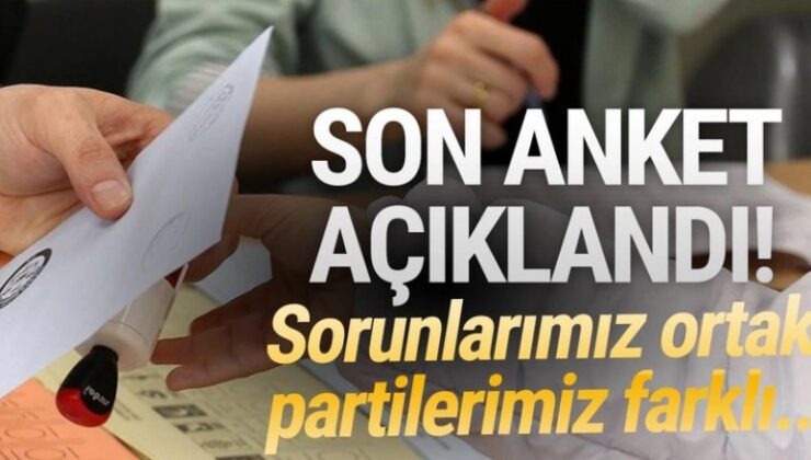 Son seçim anketi açıklandı: Seçmenin derdi ortak, partileri ayrı