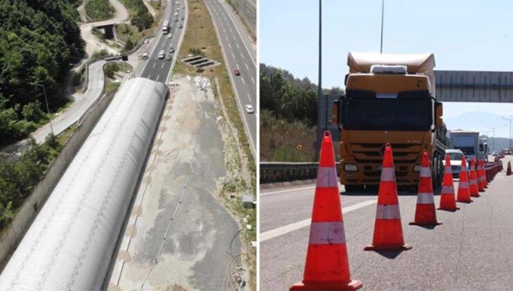 Bolu Dağı Tüneli’nde 50 günlük çalışma! İstanbul yönü trafiğe kapatıldı