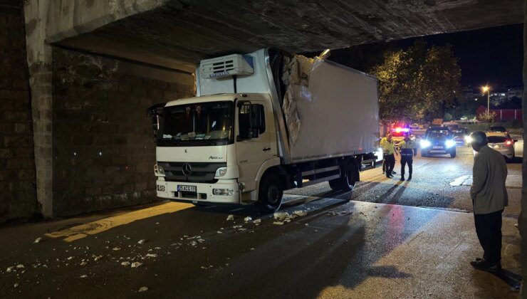 Erzurum’da Kamyon Alt Geçitte Sıkıştı: 2 Yaralı