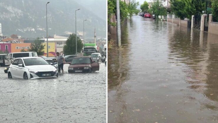 İzmir ve Kütahya’yı sağanak vurdu! Evler ve sokaklar su altında kaldı