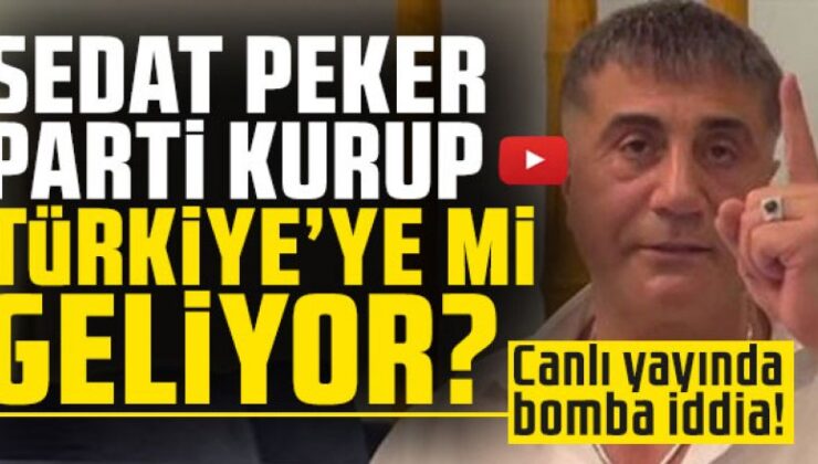 Sedat Peker parti kurup Türkiye’ye mi geliyor?