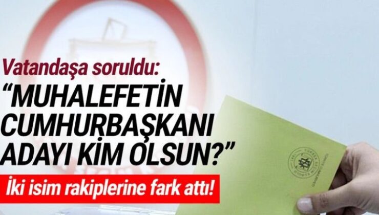 ”Muhalefetin Cumhurbaşkanı adayı kim olsun?” anketinin sonuçları açıklandı