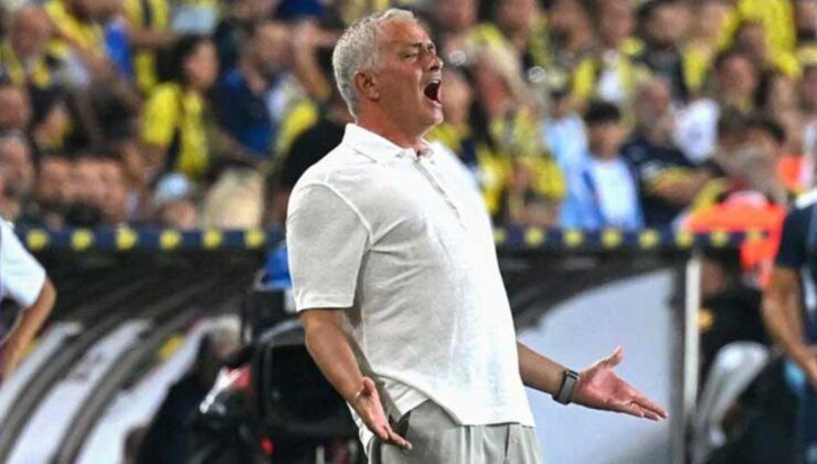 Hakemlerle burun buruna geldi! Mourinho, Süper Lig’deki ilk maçında sinirden çılgına döndü