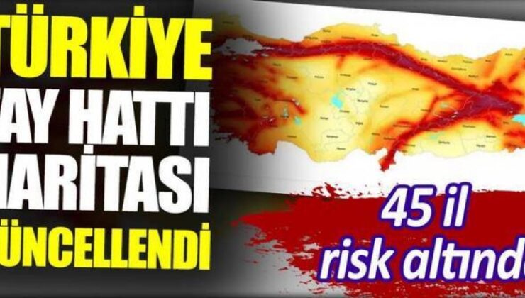 45 ilin rengi deprem haritasında kırmızı oldu!