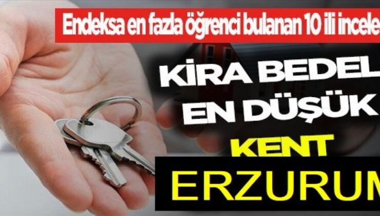 En düşük kentler Sakarya ve Erzurum