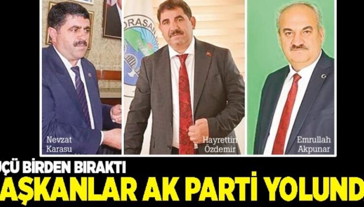 Erzurum’da üç belediye başkanı AK Parti’ye katılacak