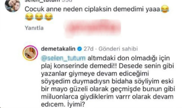 Gülşen'i kınayan Demet Akalın, transparan kıyafetle sahne aldı