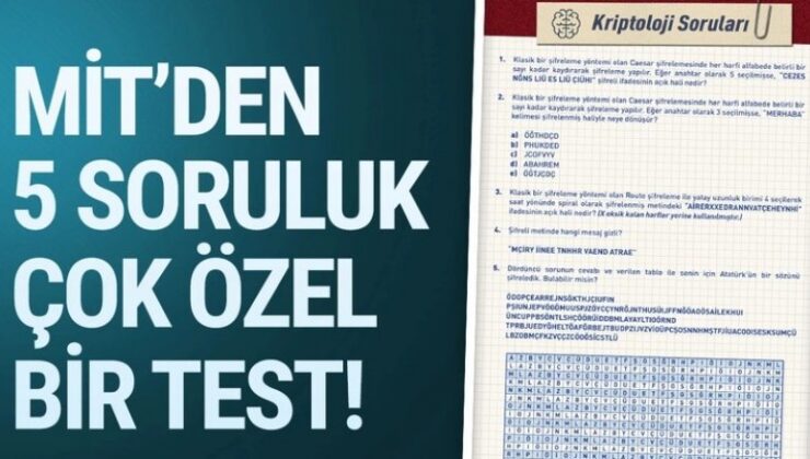 MİT kriptoloji sorularının yanıtlarını açıkladı