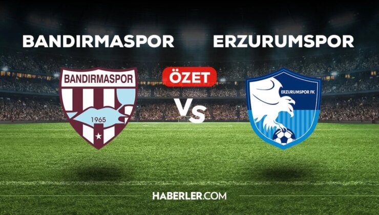 Bandırmaspor Erzurumspor maç özeti ve golleri izle! (VİDEO) Bandırmaspor Erzurumspor maçı özeti! Golleri kim attı, maç kaç kaç bitti?