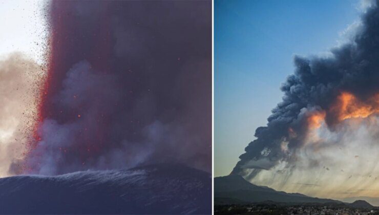 Etna Yanardağı lav püskürtmeye başladı! Bölge için "Kırmızı" kodlu uyarı mesajı