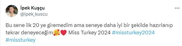 Miss Turkey'de ilk 20'ye giremeyen İpek Kuşçu güzelliğiyle büyüledi