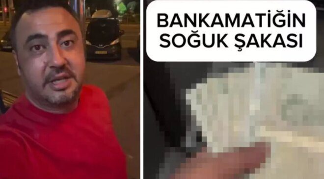 Para çekmeye gitti, bankamatikten çıkan banknotları görünce şaşıp kaldı