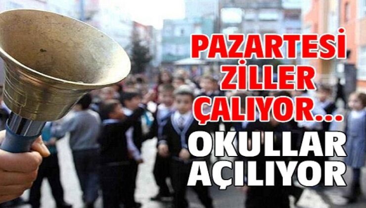 20 milyondan fazla öğrenci pazartesi ders başı yapacak