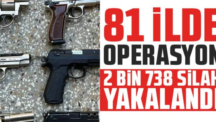 Erzurum ve 80 ilde operasyon; 2 bin 738 silah yakalandı!