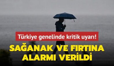 Sağanak ve fırtına alarmı verildi