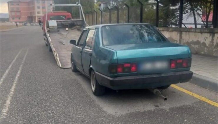 Erzurum’da Abartı Egzozlu Otomobillere Cezai İşlem