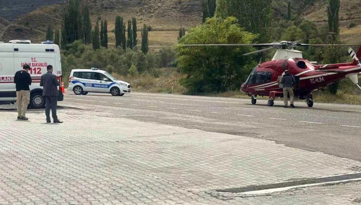 Tortum’da Kalp Krizi Geçiren Hasta Ambulans Helikopterle Erzurum’a Sevk Edildi