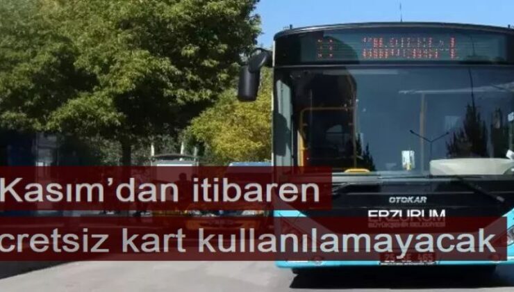 Erzurum’da o otobüslerde ücretsiz biniş tarih oldu