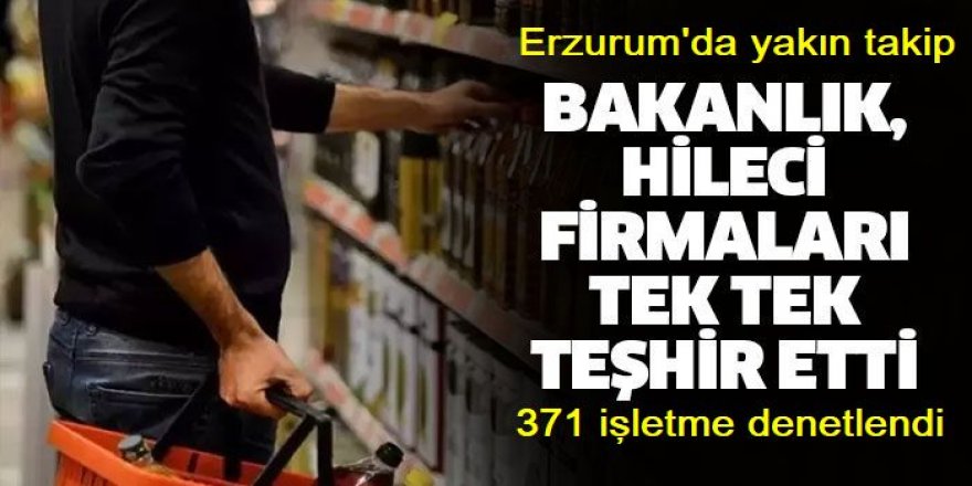 Erzurum'da 1 haftada 371 işletme denetlendi