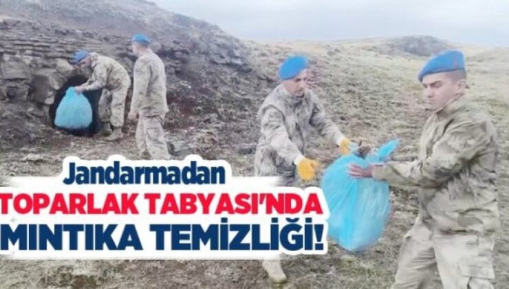 Erzurum’da jandarmadan tabya temizliği