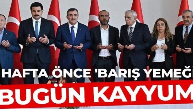 Yerine kayyum atanan Ahmet Türk, 1 hafta önce Cevdet Yılmaz ve üst düzey devlet yetkilileriyle ‘barış yemeği’ndeydi