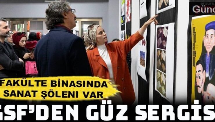 Güzel Sanatlar Fakültesinde şenlik havasında bir sergi