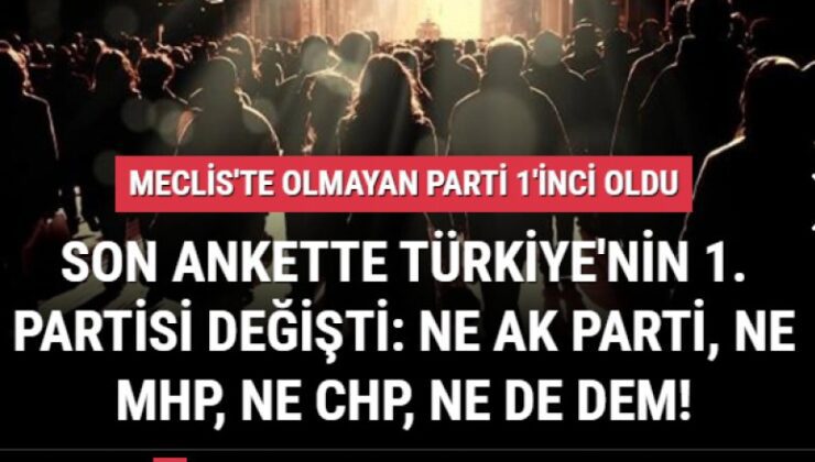 Meclis’te olmayan parti 1’inci oldu