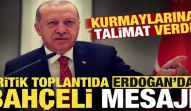 Kritik toplantıda Erdoğan’dan ‘Bahçeli’ mesajı! Kurmaylarına talimat verdi…