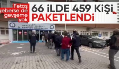 Erzurum ve 65 ilde FETÖ’ye ‘Kıskaç’ operasyonu: 459 gözaltı