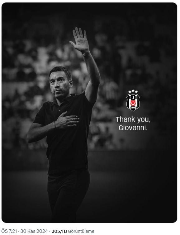 Beşiktaş'ta teknik direktör Giovanni van Bronckhorst ile yollar ayrıldı