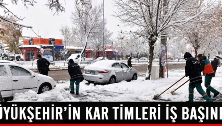 BÜYÜKŞEHİR’İN KAR TİMLERİ İŞ BAŞINDA