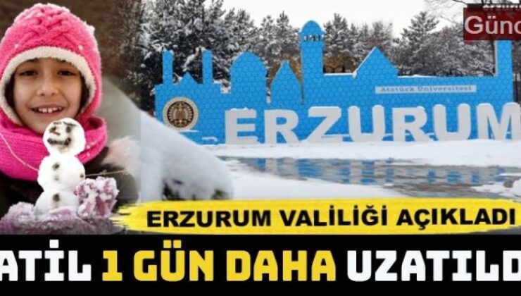 Erzurum’da kar tatili 1 gün daha uzatıldı