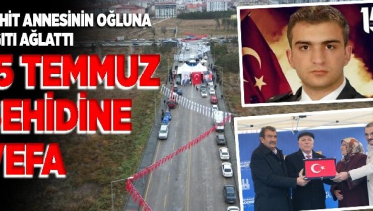 ŞEHİT POLİS FIRAT BULUT CADDESİ AÇILDI