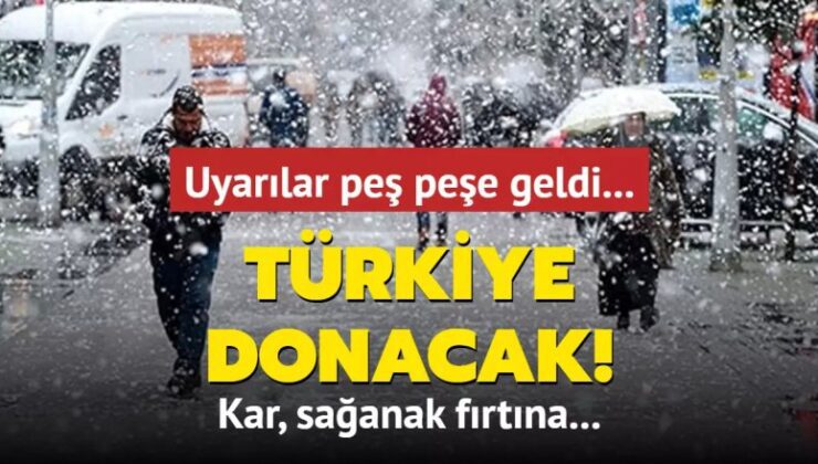 Türkiye donacak: Kar, sağanak fırtına