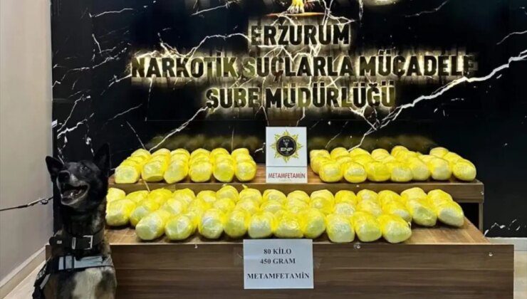 Erzurum’da 80 Kilo Sentetik Uyuşturucu Ele Geçirildi