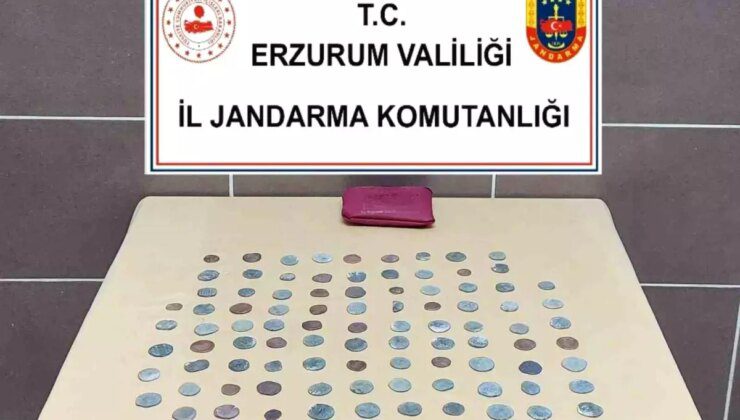 Erzurum’da Bizans Dönemine Ait 104 Sikke Ele Geçirildi