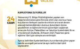 Erzurum’da Kar Yağışı Nedeniyle Eğitime Ara Verildi