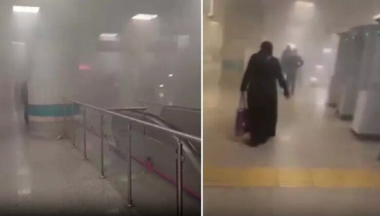 İstanbul Yenikapı metro istasyonunda yangın