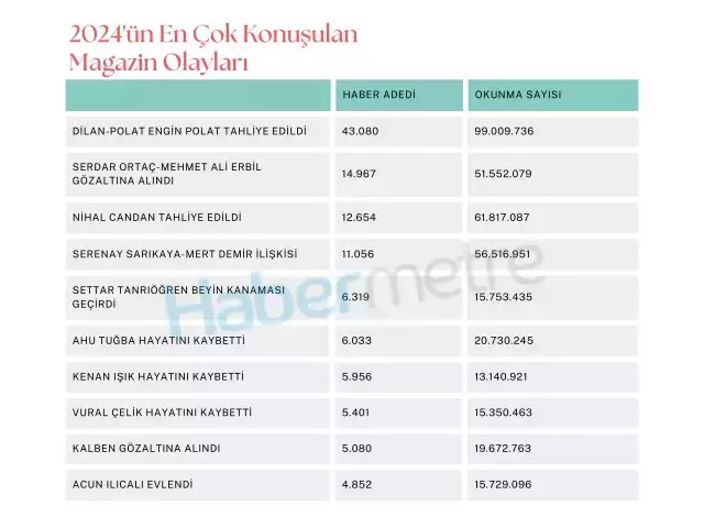 2024'ün en çok konuşulan magazin olayları! Yıla davalar ve ölümler damga vurdu