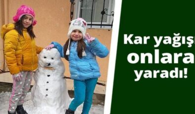 Erzurum'da kar çocukları sevindirdi