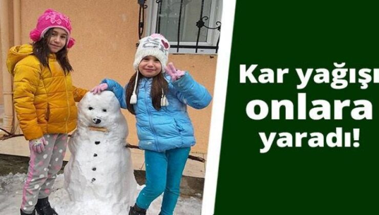 Erzurum'da kar çocukları sevindirdi