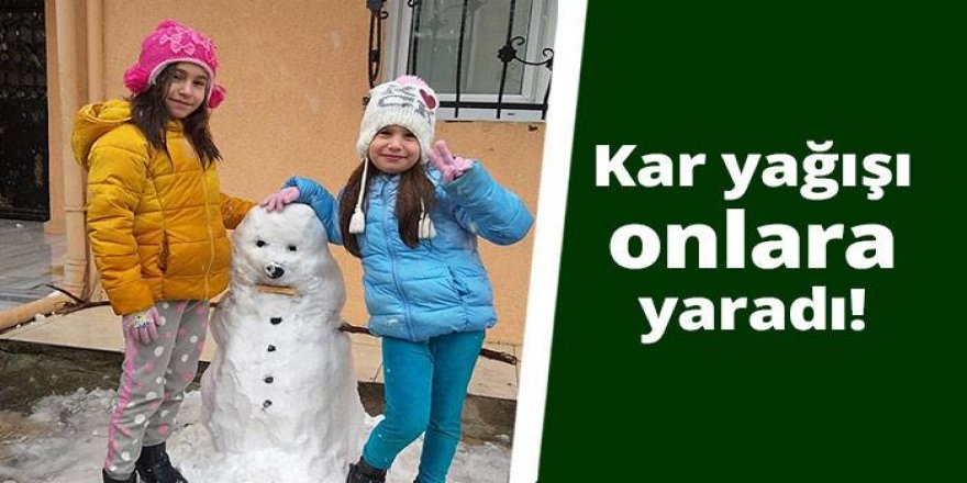 Erzurum'da kar çocukları sevindirdi