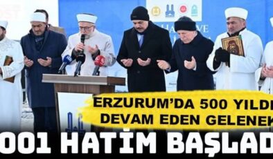 Erzurum’da 500 yıldır devem eden ‘1001 Hatim’ geleneği başladı