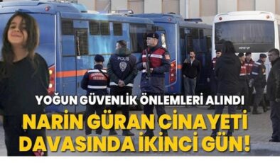 Narin cinayeti davasında ikinci gün. Tutuklu sanıklar adliyede