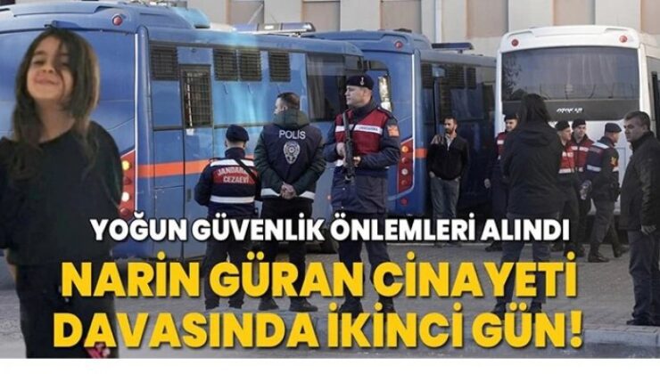 Narin cinayeti davasında ikinci gün. Tutuklu sanıklar adliyede