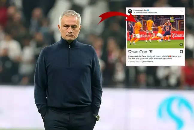 Mourinho'dan Galatasaray'a olay gönderme! Maçtan pozisyon paylaşıp bir de not düştü