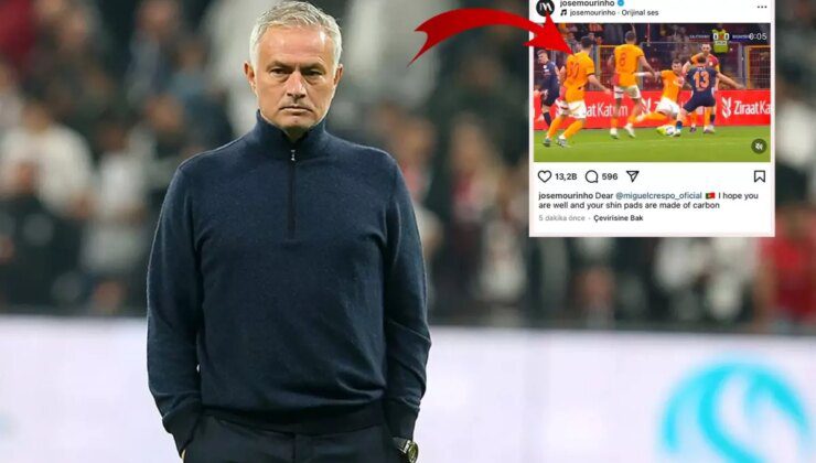 Mourinho’dan Galatasaray’a olay gönderme! Maçtan pozisyon paylaşıp bir de not düştü