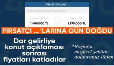 Düşük faizli konut kredisi gelmeden, fiyatlar artmaya başladı